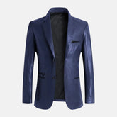 Lanzaro Casual Slim Fit Leather Blazer